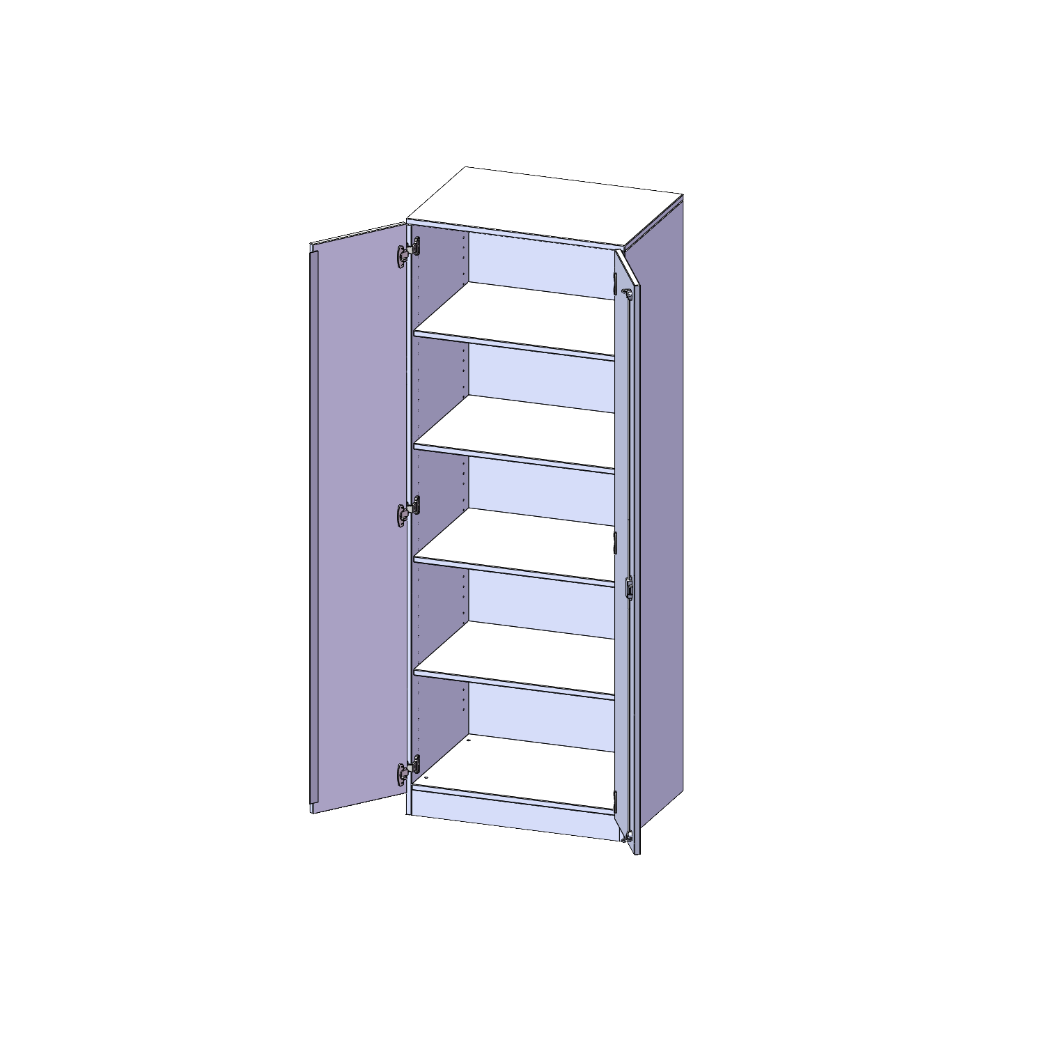ErgoTray kast, twee rijen, 5 ordnerhoogtes - evo180 serie
