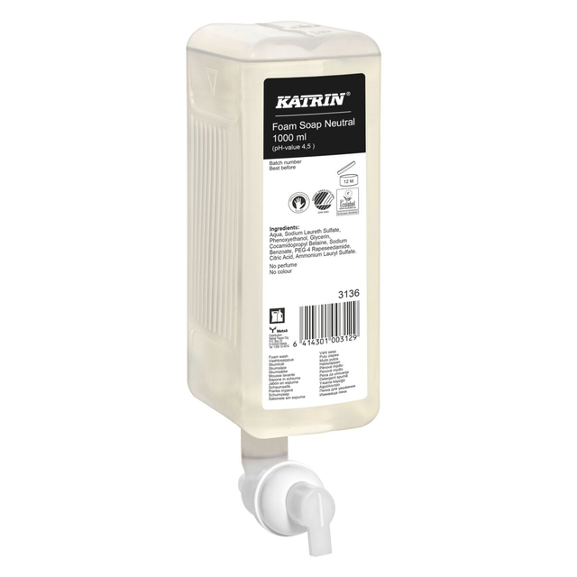 foam soap, hand soap, liquid soap, soap dispenser, 1000 ml