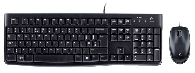 Toetsenbord Logitech K120 Qwerty + muis USB zwart Toetsenbord Logitech K120 Qwerty + muis USB zwart