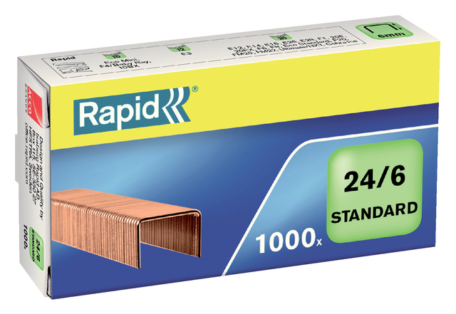 Nieten Rapid 24/6 verkoperd standaard 1000 stuks Nieten Rapid 24/6 verkoperd standaard 1000 stuks