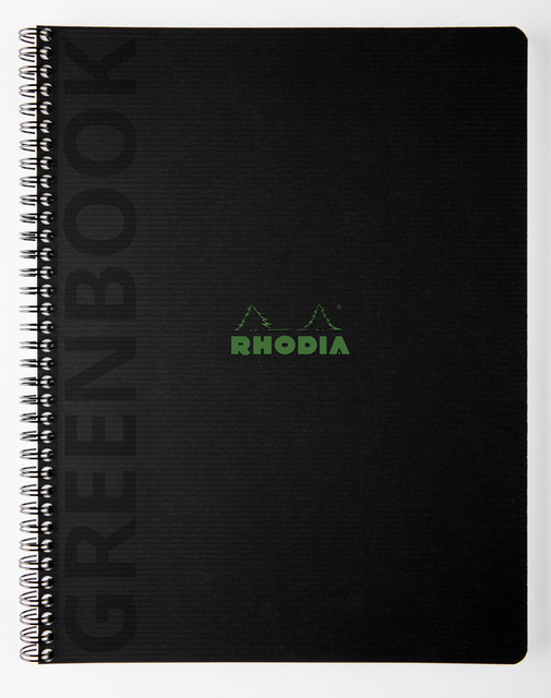 Notitieboek Rhodia Greenbook recycled A4+ lijn 160 pagina's 90gr sc Notitieboek Rhodia Greenbook recycled A4+ lijn 160 pagina's 90gr sc
