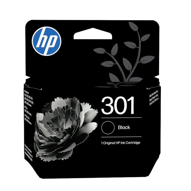 inktcartridge, HP 301, zwart, inktcartridge, afdruksleutel