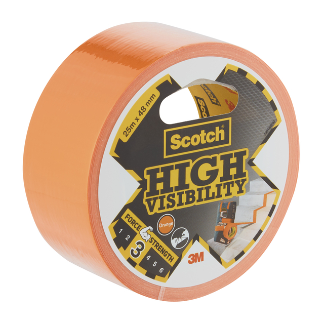 Plakband Scotch high visibility 48mmx25m oranje Plakband Scotch high visibility 48mmx25m oranje