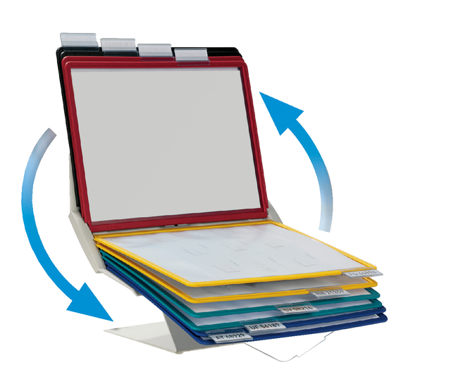 Bureaustandaard Durable 5579 Vario Pro met 10-tassen grijs Bureaustandaard Durable 5579 Vario Pro met 10-tassen grijs