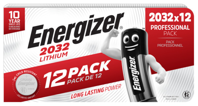 Batterij Energizer knoopcel 12xCR2032 lithium Batterij Energizer knoopcel 12xCR2032 lithium