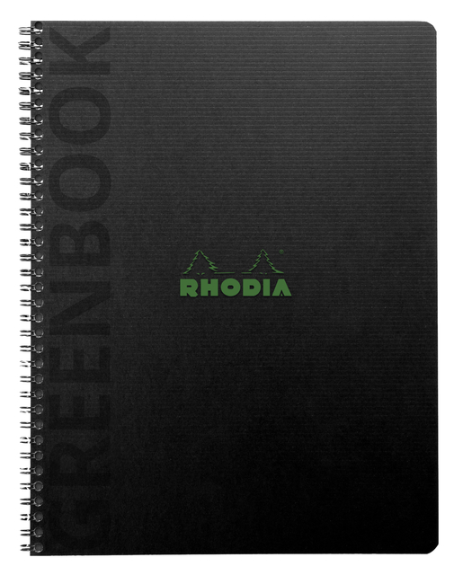 Notitieboek Rhodia Greenbook recycled A5+ lijn 160 pagina's 90gr sc Notitieboek Rhodia Greenbook recycled A5+ lijn 160 pagina's 90gr sc