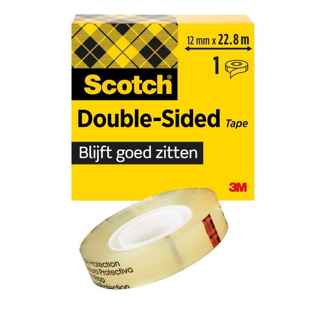 Plakband Scotch 665 12mmx22.8m dubbelzijdig Plakband Scotch 665 12mmx22.8m dubbelzijdig