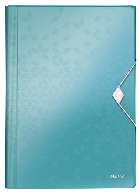 Projectmap Leitz WOW voor A4 6 vaks PP ijsblauw Projectmap Leitz WOW voor A4 6 vaks PP ijsblauw