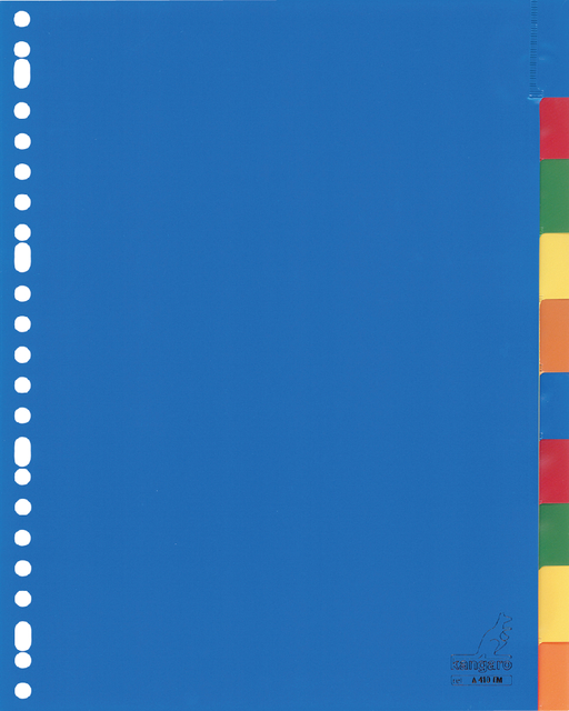 Tabbladen Kangaro 23-gaats A410FM 10-delig + venster assorti PP Tabbladen Kangaro 23-gaats A410FM 10-delig + venster assorti PP