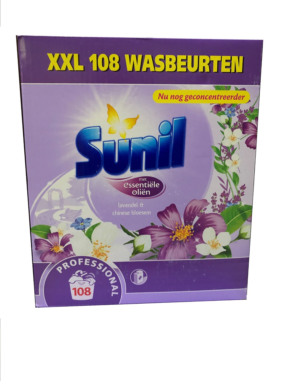 Sunil Color Waspoeder lavendel wit_kleur doos 7.56kg