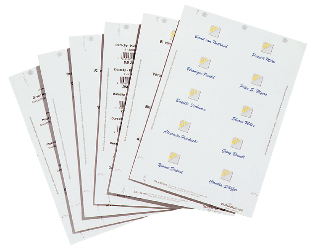 Badgekaart Durable 1451 bedrukbaar 30x60mm 540 stuks Badgekaart Durable 1451 bedrukbaar 30x60mm 540 stuks