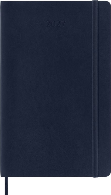 planner, notebook, 2027, elastic strap, navy blue