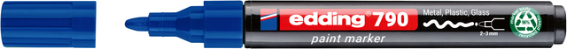 Paintmarker edding 790 op alcoholbasis 2-3mm blauw Paintmarker edding 790 op alcoholbasis 2-3mm blauw