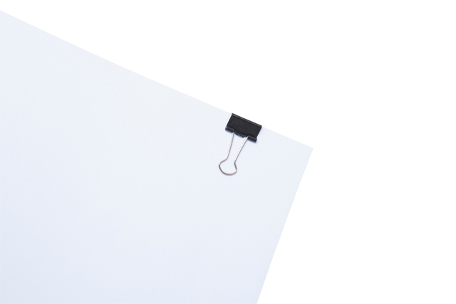 Papierklem MAUL 213 foldback 19mm zwart 12 stuks