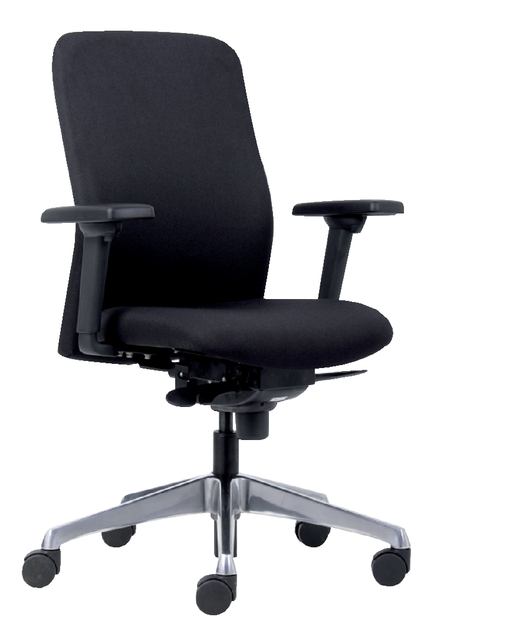 Bureaustoel Euroseats Milano synchroom zwart Bureaustoel Euroseats Milano synchroom zwart
