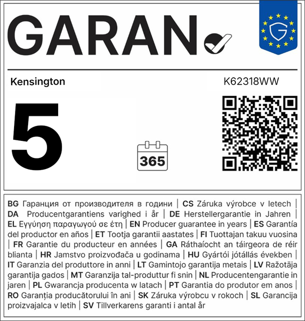 kaart, garantie, label, kensington, certificaat