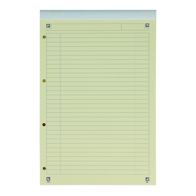 Cursusblok Oxford Orange Notepad A4+ lijn 4-gaats 160 pagina's 80gr oranje