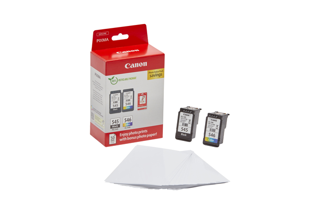 Inktcartridge Canon PG-545 CL-546 zw + kl + papier