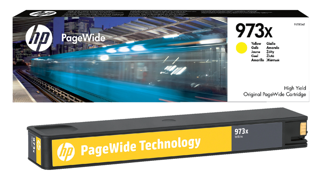 Inktcartridge HP F6T83AE 973X geel Inktcartridge HP F6T83AE 973X geel