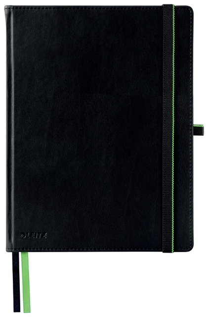 Notitieboek Leitz Complete 187x242mm lijn 160 pagina's 100gr zwart