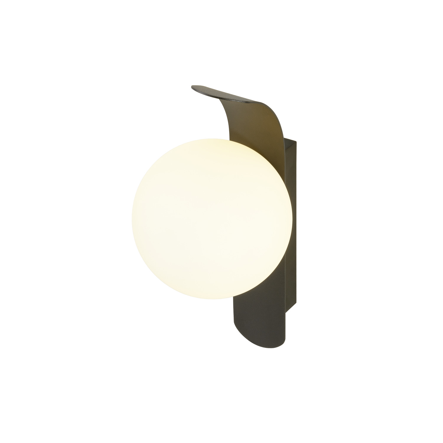 SUN wand rond zwart 1xG9