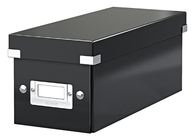 CD-opbergdoos Leitz Click & Store WOW  gerecycled karton 143x136x352mm zwart CD-opbergdoos Leitz Click & Store WOW  gerecycled karton 143x136x352mm zwart