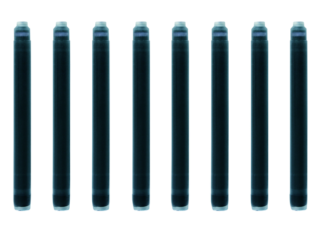Inktpatroon Waterman nr 23 lang blauwzwart pak à 8 stuks