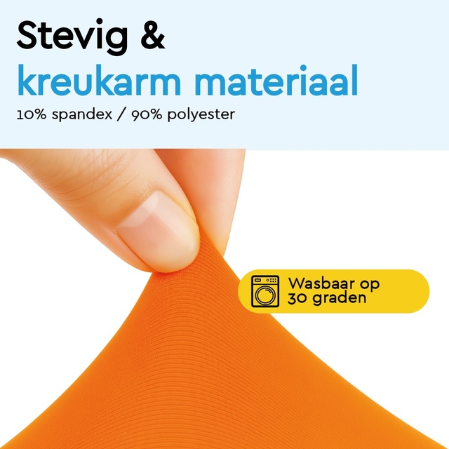 kledingstof, stretchstof, oranje, gladde textiel, wasbaar 30 graden