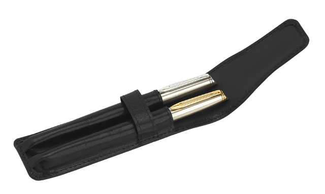 Pennenetui 212 2-delig nerfleer zwart Pennenetui 212 2-delig nerfleer zwart