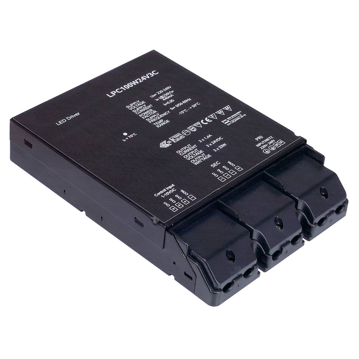 LED VOEDING 100W 24V, dimbaar via 1-10V