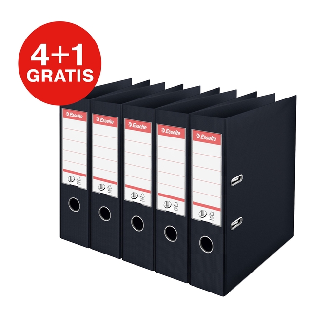 Ordner Esselte Vivida No.1 multipack 75mm A4 5 stuks zwart