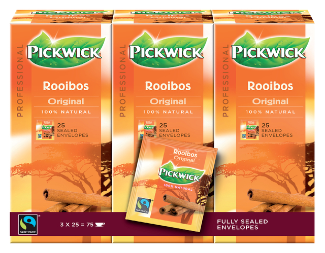 Thee Pickwick Fair Trade rooibos 25x1.5gr Thee Pickwick Fair Trade rooibos 25x1.5gr