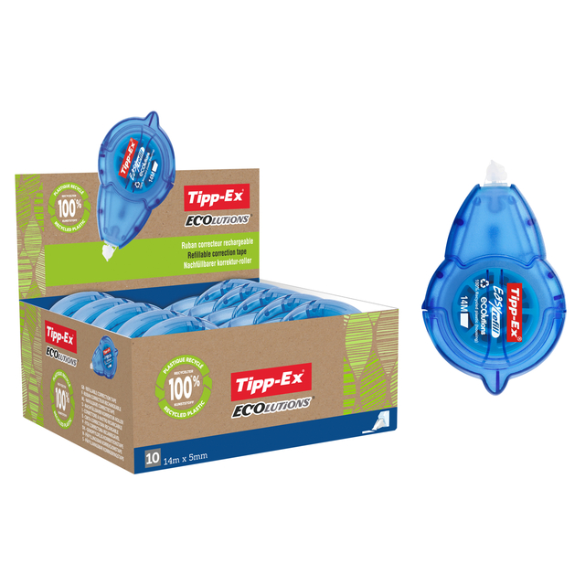 Correctietape Tipp-Ex easy refill ecolutions 5mmx14m Correctietape Tipp-Ex easy refill ecolutions 5mmx14m
