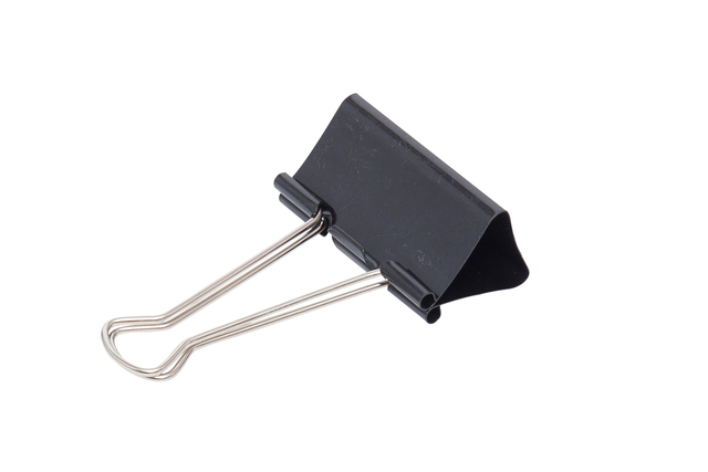 Papierklem MAUL 213 foldback 50mm zwart 12 stuks Papierklem MAUL 213 foldback 50mm zwart 12 stuks