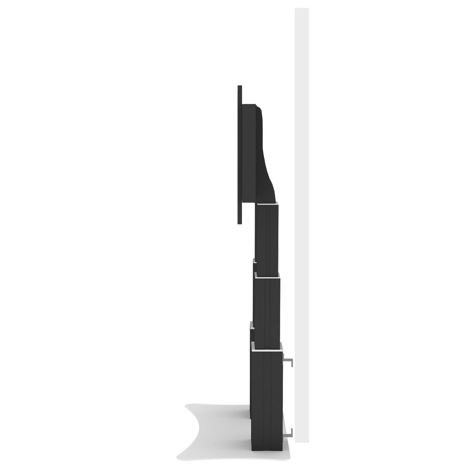 Elektrisch in hoogte verstelbare heavy duty XL monitorstandaard met 70 cm slag