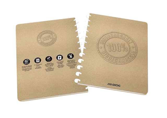 Schrift Adoc BIO A4 ruit 4x8mm 144 pagina's 90gr kraft Schrift Adoc BIO A4 ruit 4x8mm 144 pagina's 90gr kraft