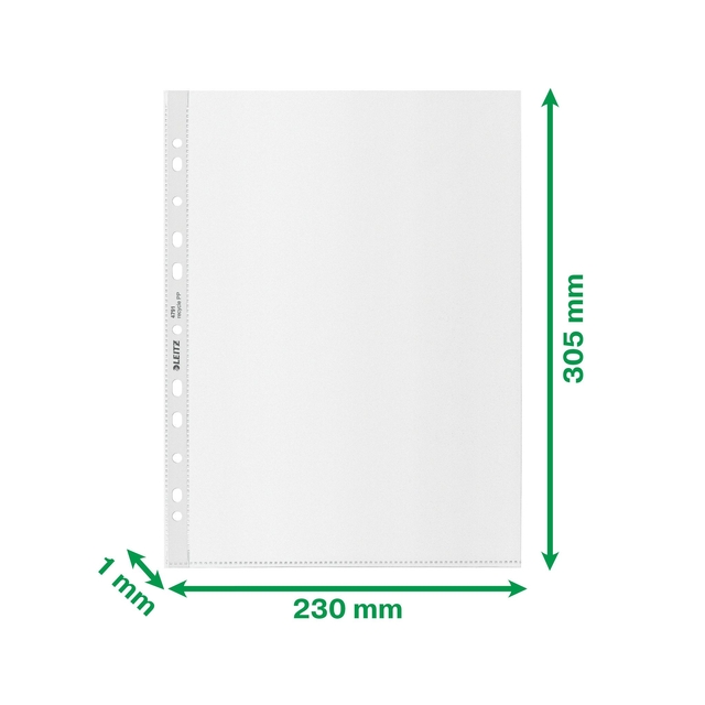 Showtas Leitz Recycle A4 11-gaats PP 0.10mm transparant 25 stuks
