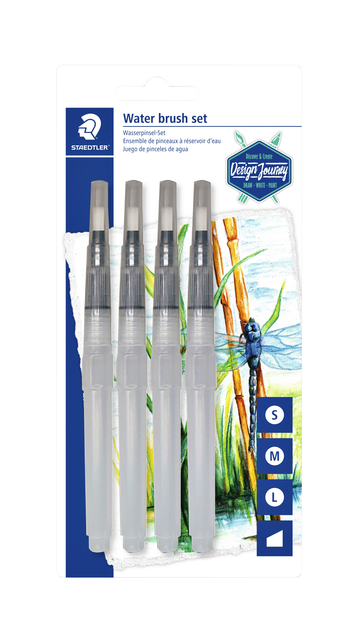 Waterbrushstift  Staedtler set à 4 breedtes Waterbrushstift  Staedtler set à 4 breedtes