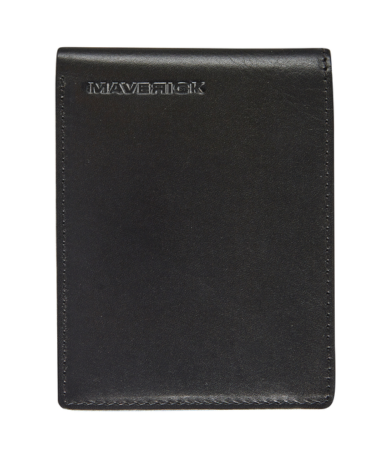 Portemonee Maverick All Black compact met kleingeldvak RFID leer zwart Portemonee Maverick All Black compact met kleingeldvak RFID leer zwart