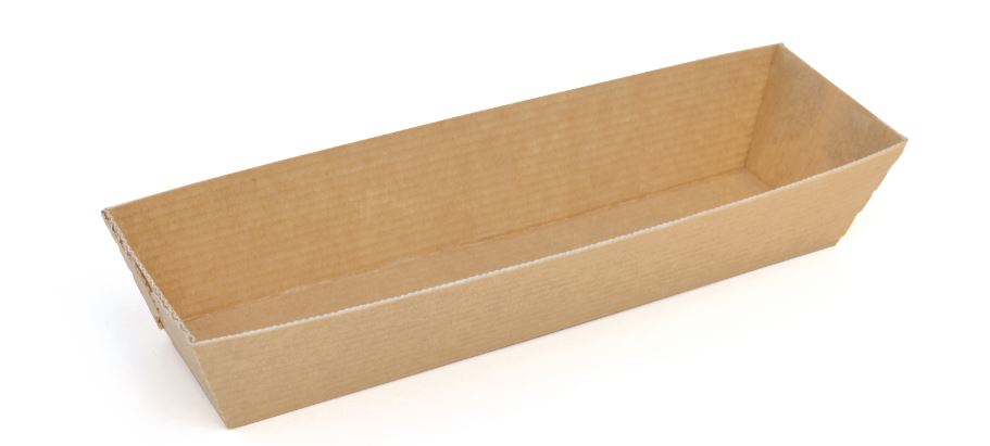 Biodore A16 Bakje bruin 192x56x33 golfpapier doos 385st