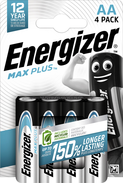 Batterij Energizer Max Plus 4xAA alkaline Batterij Energizer Max Plus 4xAA alkaline