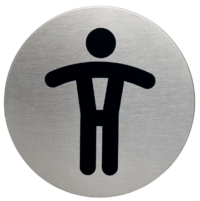 Infobord pictogram Durable 4905 wc heren rond 83mm Infobord pictogram Durable 4905 wc heren rond 83mm
