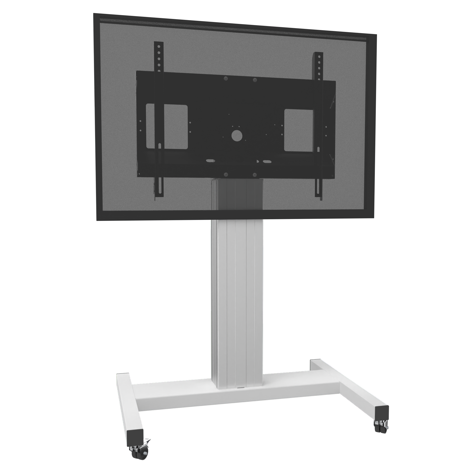 Verrijdbare, vaste TV standaard 125 cm voor 42 tot 100 inch schermen met H-onderstel