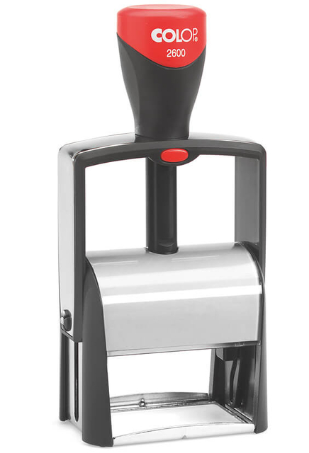 Tekststempel Colop Heavy Duty 2600 Classic Line personaliseerbaar rood