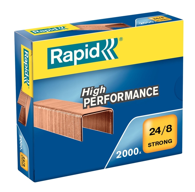 Nieten Rapid 24/8 verkoperd strong 2000 stuks Nieten Rapid 24/8 verkoperd strong 2000 stuks