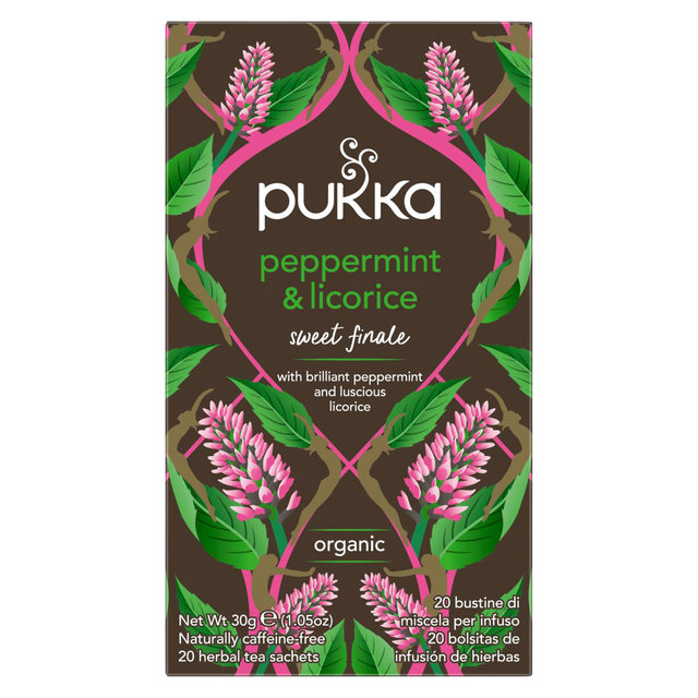 Thee Pukka peppermint licorice 20 zakjes Thee Pukka peppermint licorice 20 zakjes