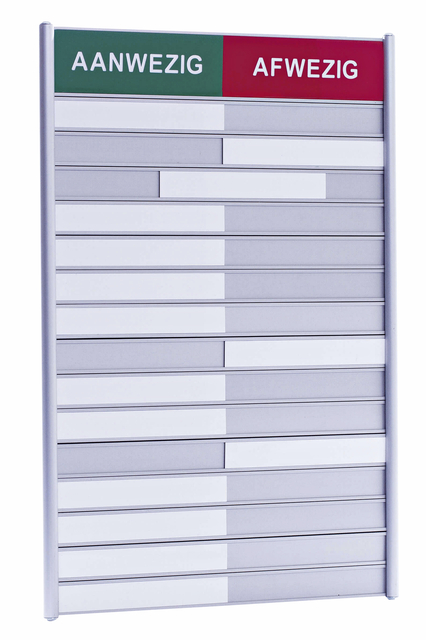 Aan- afwezigheidsbord voor 15 namen Aan- afwezigheidsbord voor 15 namen