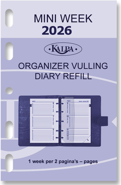 Agendavulling 2026 Kalpa Mini 7dagen/2pagina's Agendavulling 2026 Kalpa Mini 7dagen/2pagina's