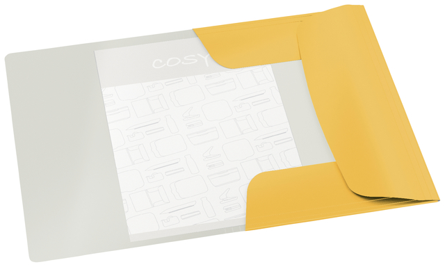Elastomap Leitz Cosy A4 3-kleps geel