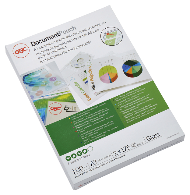 Lamineerhoes GBC A3 2x175micron 100 stuks Lamineerhoes GBC A3 2x175micron 100 stuks
